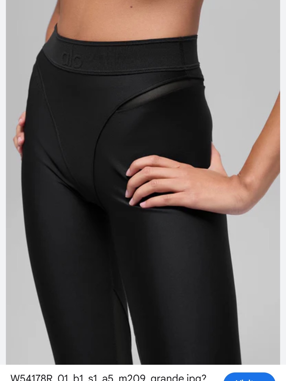 EUC ALO Airlift High Waist 7/8 Rebel Legging Black sz XS/S Mesh Pants SOLD OUT - Picture 3 of 7